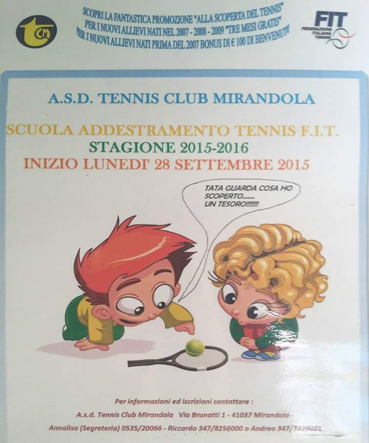 28 Settembre – Inizio corsi di tennis