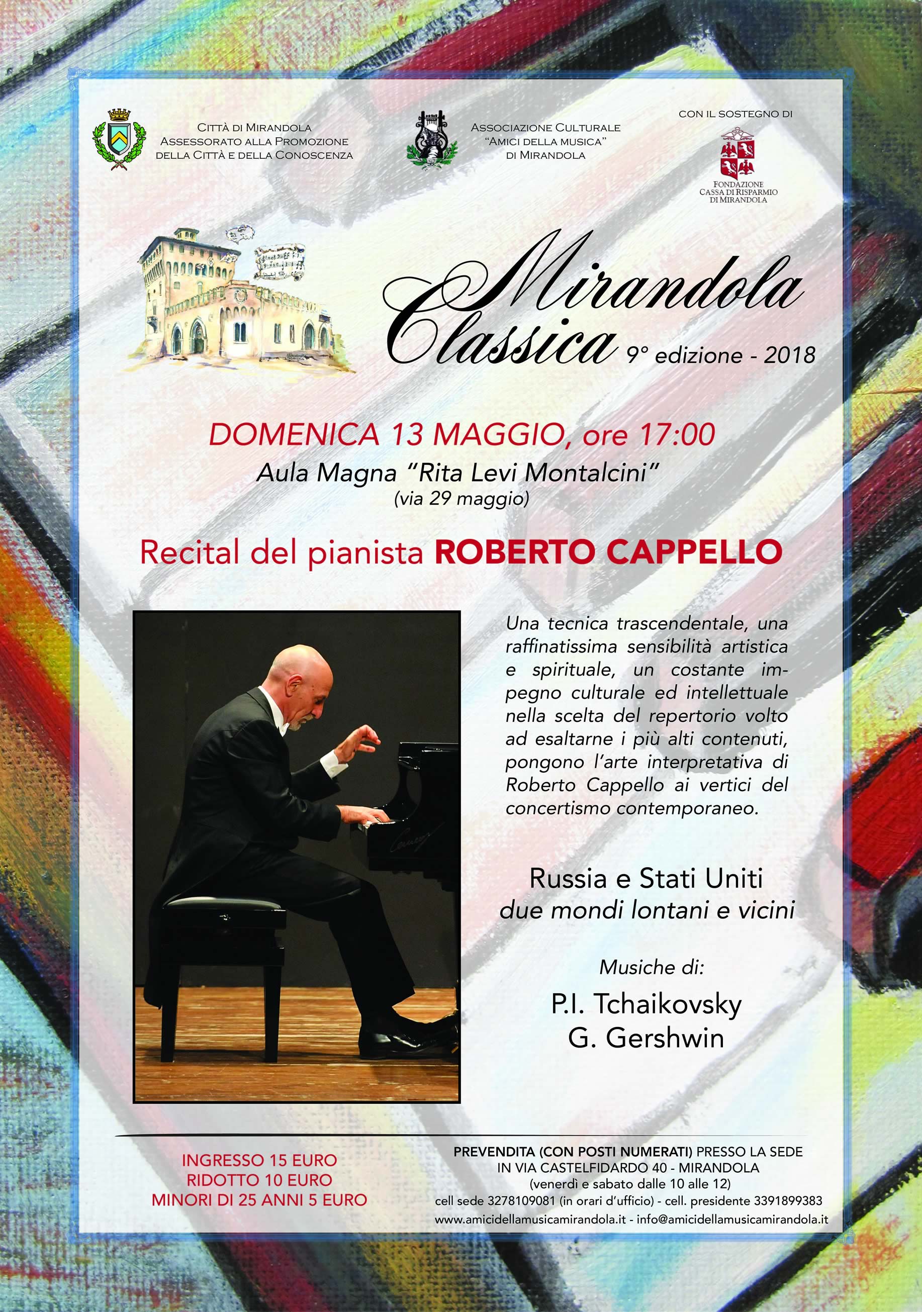 13 Maggio – Recital del pianista Roberto Cappello