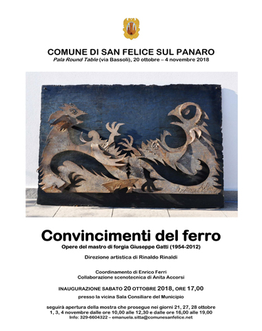 20 Ottobre – Mostra – Convincimenti del ferro