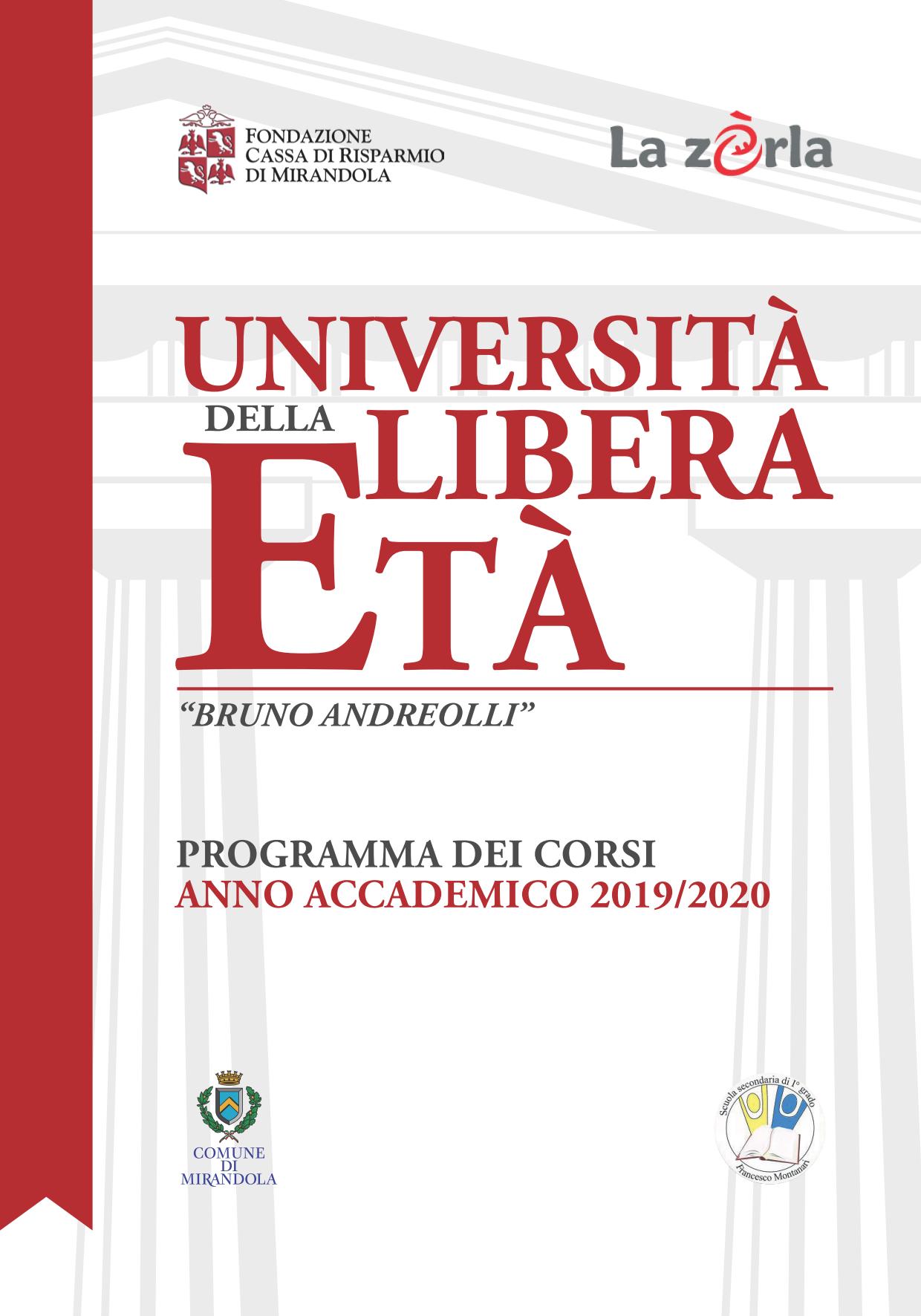 Programma dei corsi Anno Accademico 2019/2020