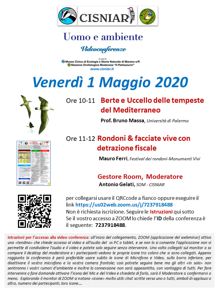 1 Maggio – Videoconferenza S.O.M