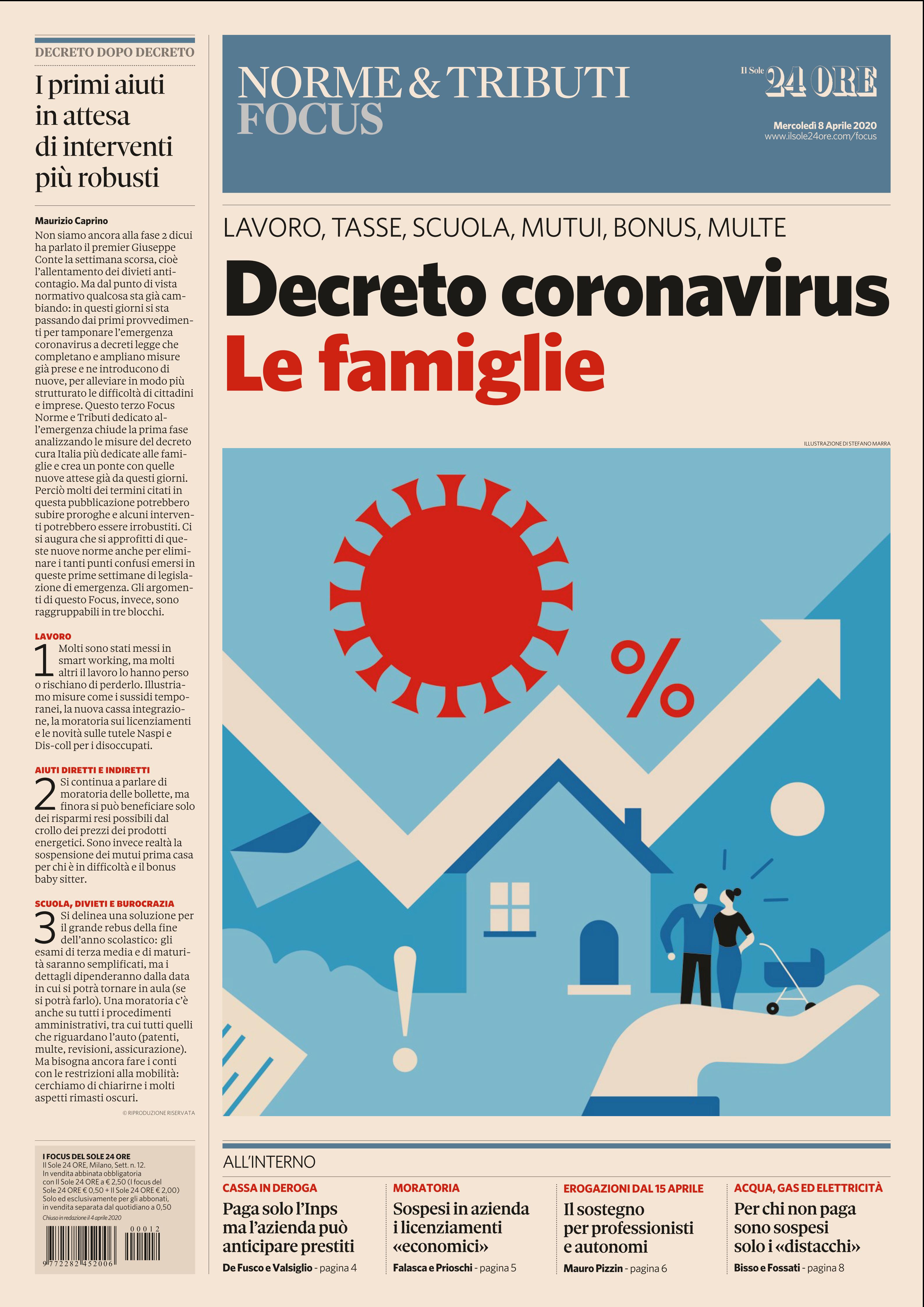 Focus de “Il Sole 24 Ore” dedicato alle famiglie