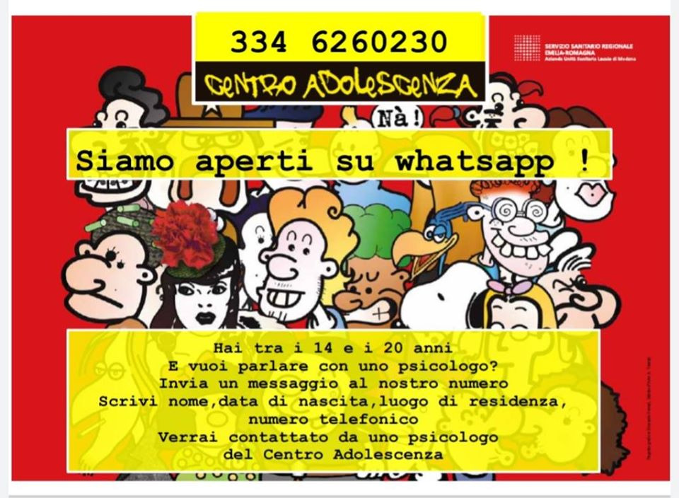 Assistenza agli adolescenti su WhatsApp