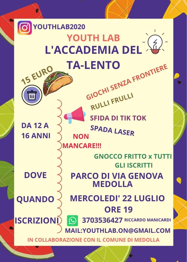 22 Luglio – Youth Lab