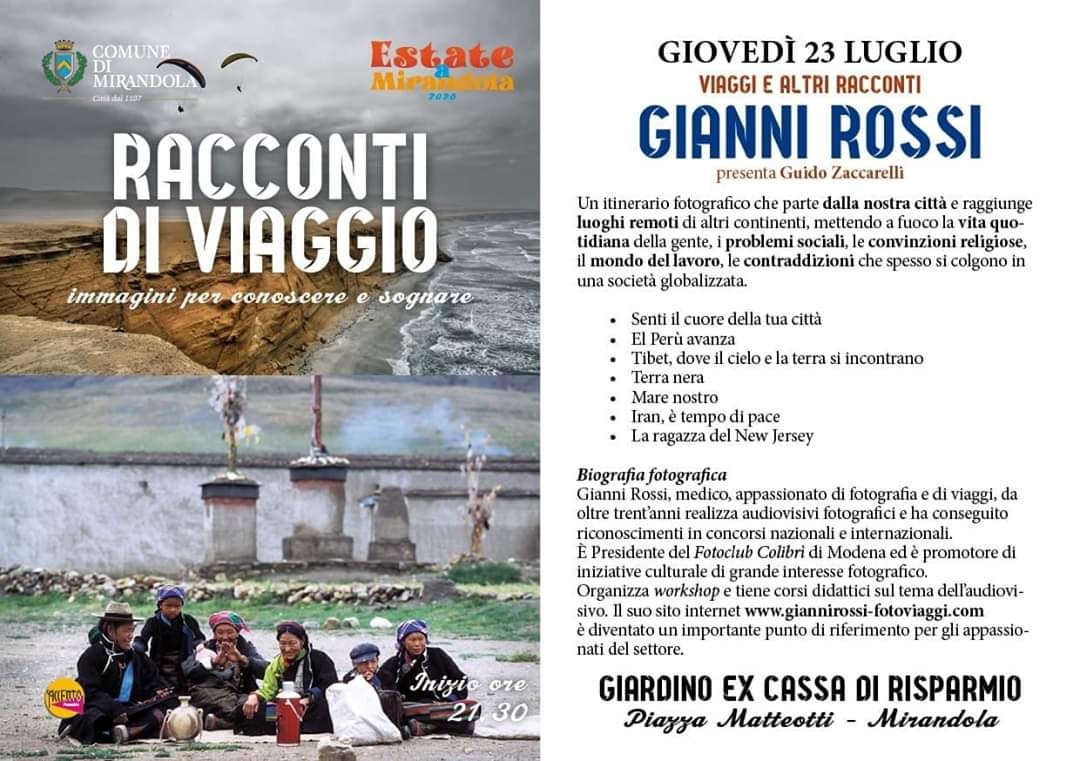 23 Luglio – Racconti di Viaggio – Gianni Rossi