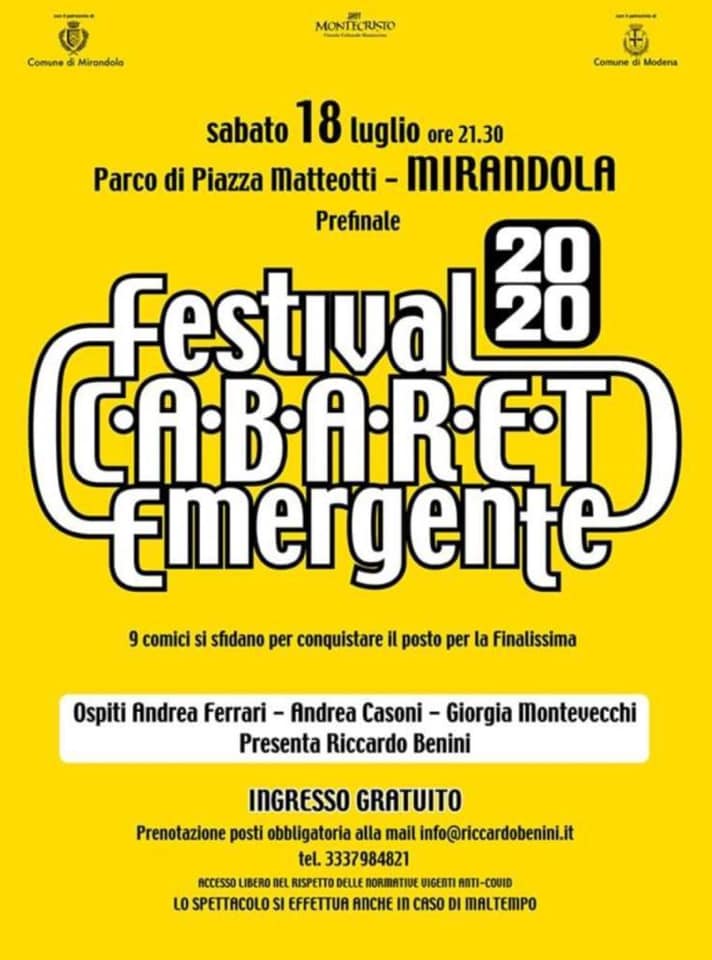 18 Luglio – Festival Cabaret Emergente