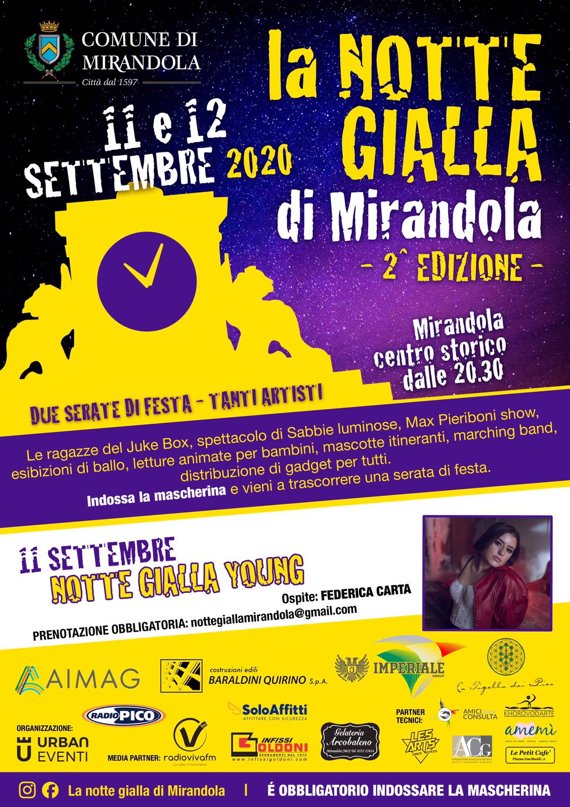 11-12 Settembre – “La Notte Gialla” Concerti, spettacoli e tanto divertimento