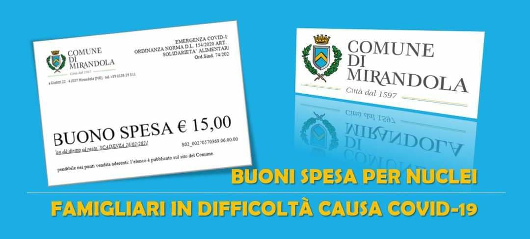 Mirandola – Modulo per la presentazione della domanda dei buoni spesa