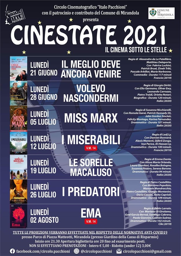 Dal 21 giugno Cinestate