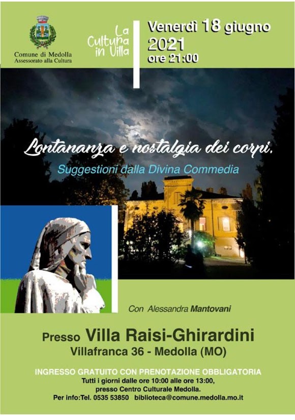 18 Giugno – Medolla – Alessandra Mantovani “Lontananza e nostalgia dei corpi”