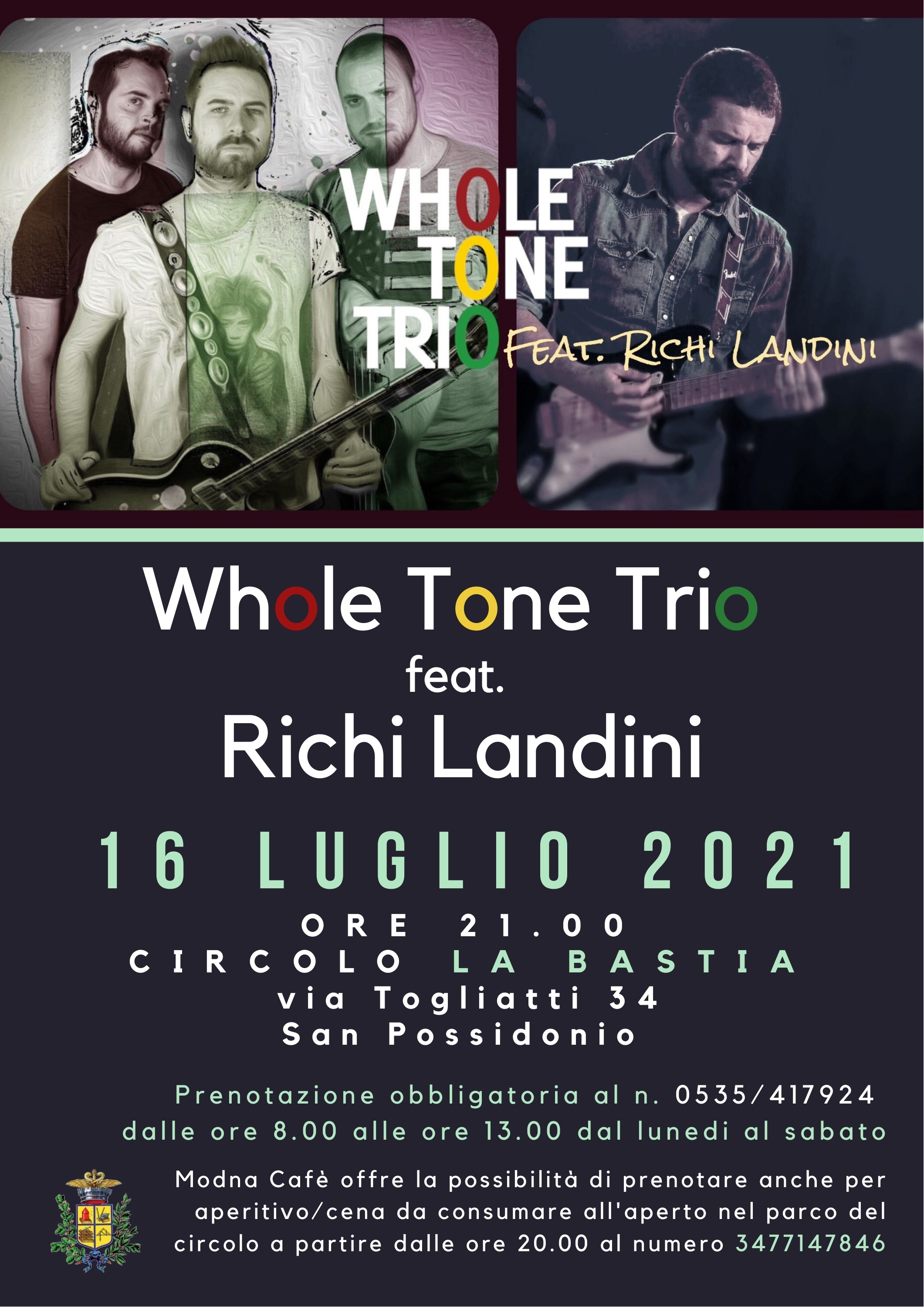 Venerdì 16 Luglio a San Possidonio – Whole Tone Trio