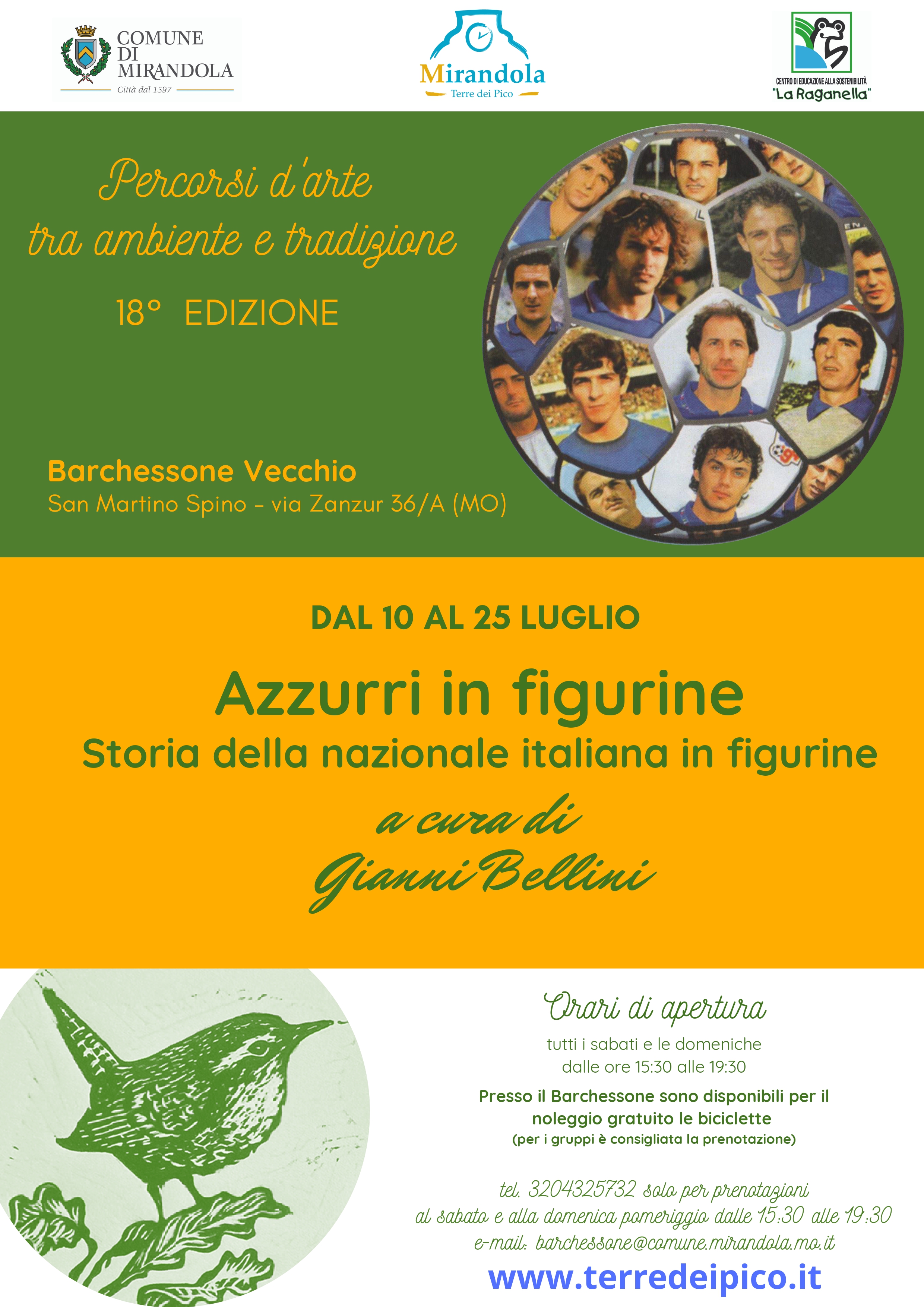 Da sabato 10 Luglio  a San Martino Spino – Mostra “Azzurri in figurine”