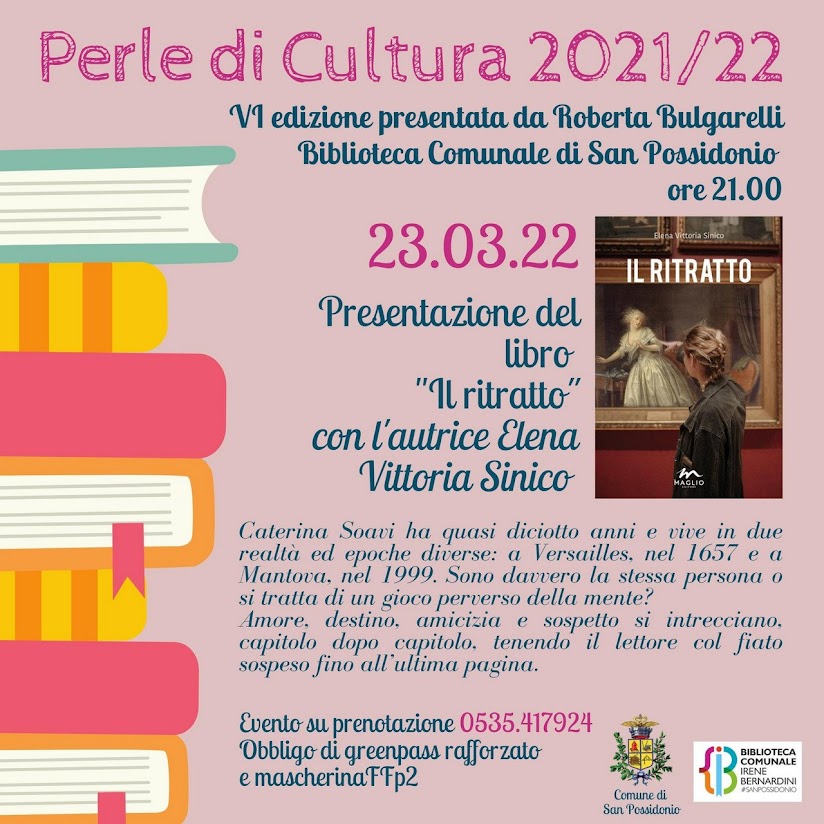 23 Marzo a San Possidonio – Presentazione del libro “Il ritratto”