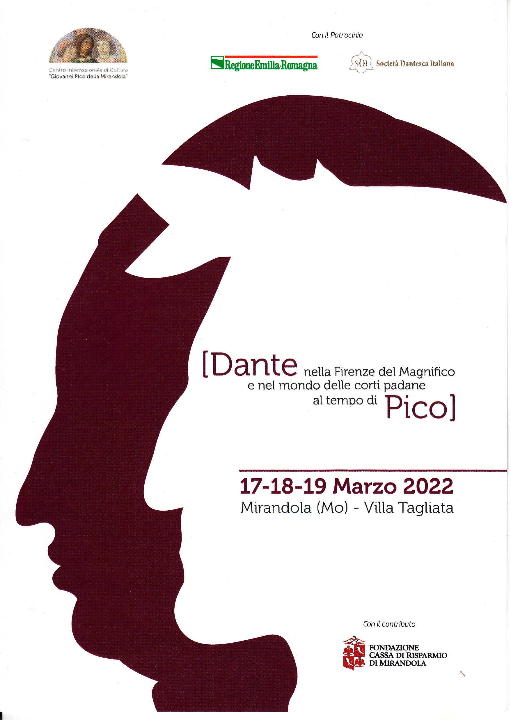 Dal 17 Marzo a Mirandola – Dante….Pico – Tutto il programma