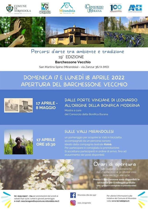 Da Domenica 17 Aprile a San Martino Spino – Apertura del Barchessone Vecchio