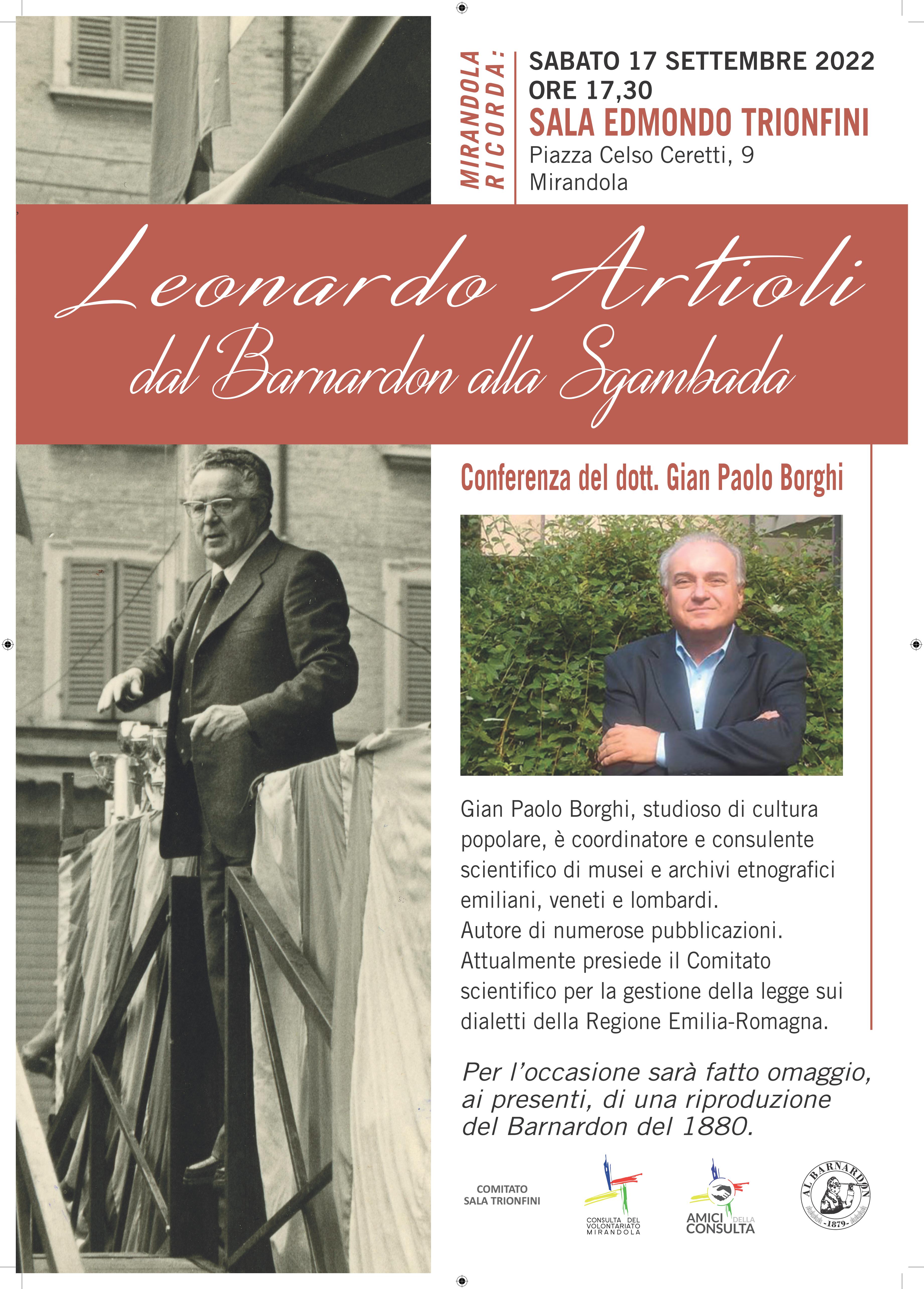 Sabato 17 Settembre a Mirandola – Leonardo Artioli, dal Barnardon alla Sgambada