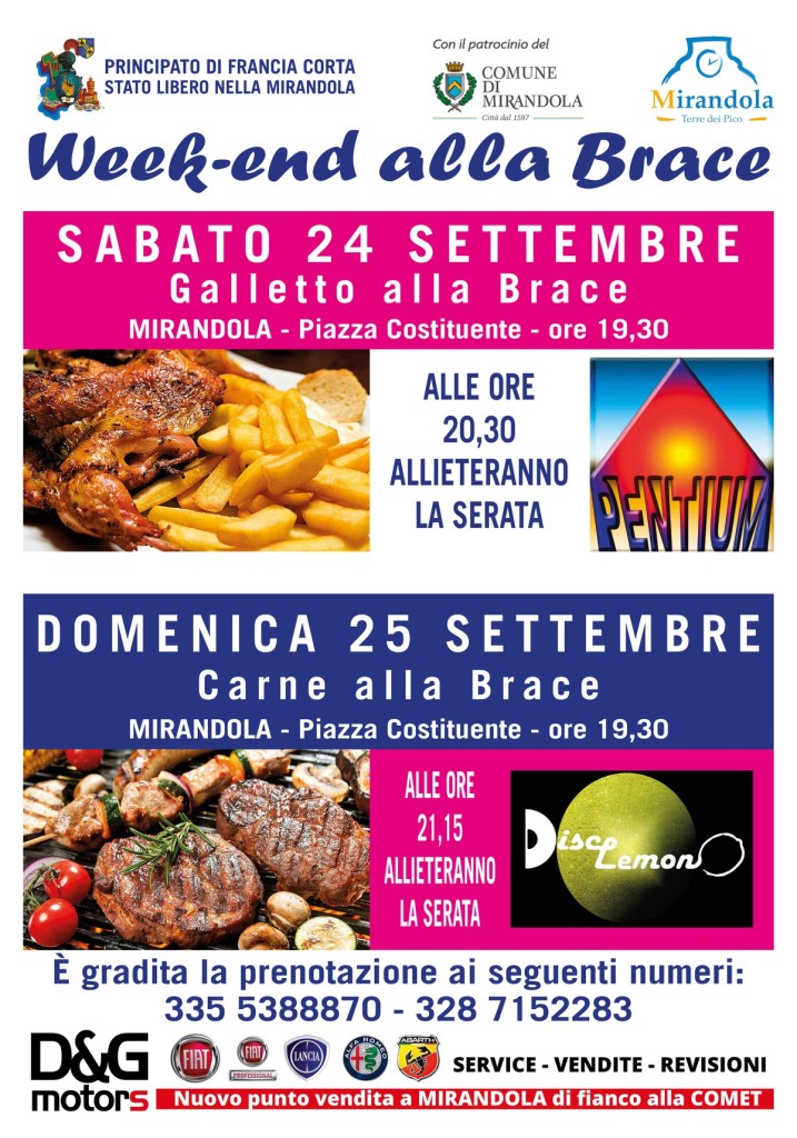 24/25 Settembre a Mirandola - Week-end alla Brace