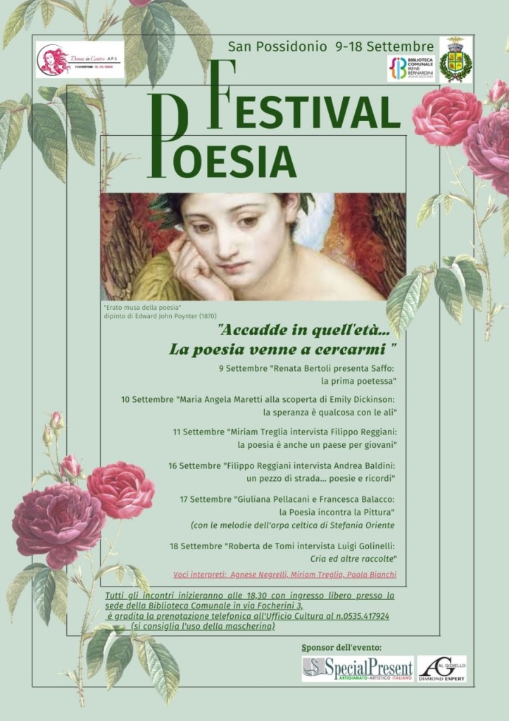 Dal 9 Settembre a San Possidonio - Festival della Poesia