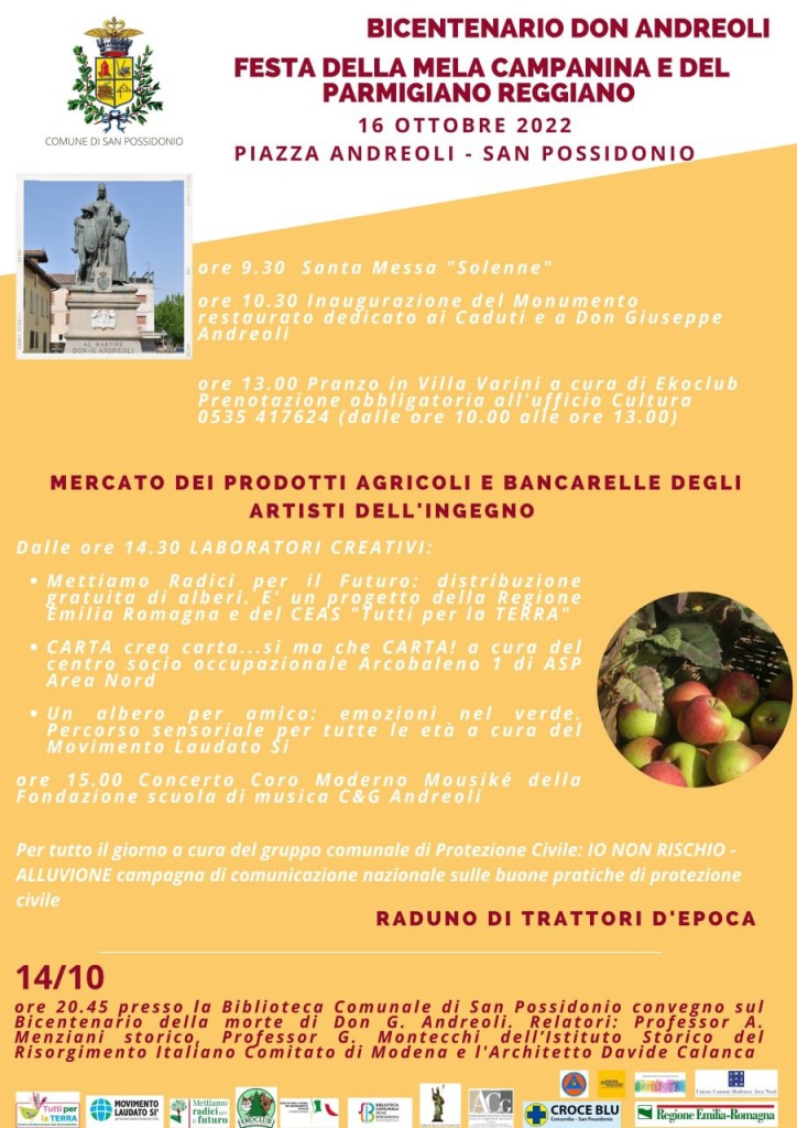 Domenica 16 Ottobre a San Possidonio - Festa della Mela Campanina e del Parmigiano Reggiano