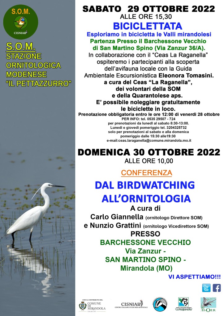 29 e 30 Ottobre al Barchessone Vecchio / Programma autunnale  S.O.M