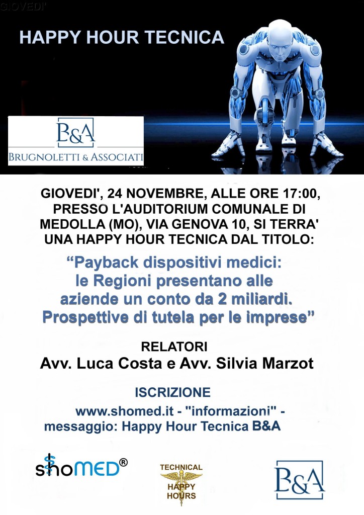 Giovedì 24 Novembre a Mirandola - Happy Hour Tecnica