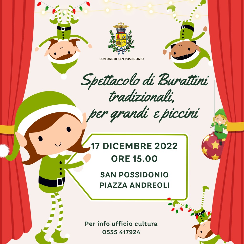 Sabato 17 Dicembre a San Possidonio - Spettacolo di Burattini