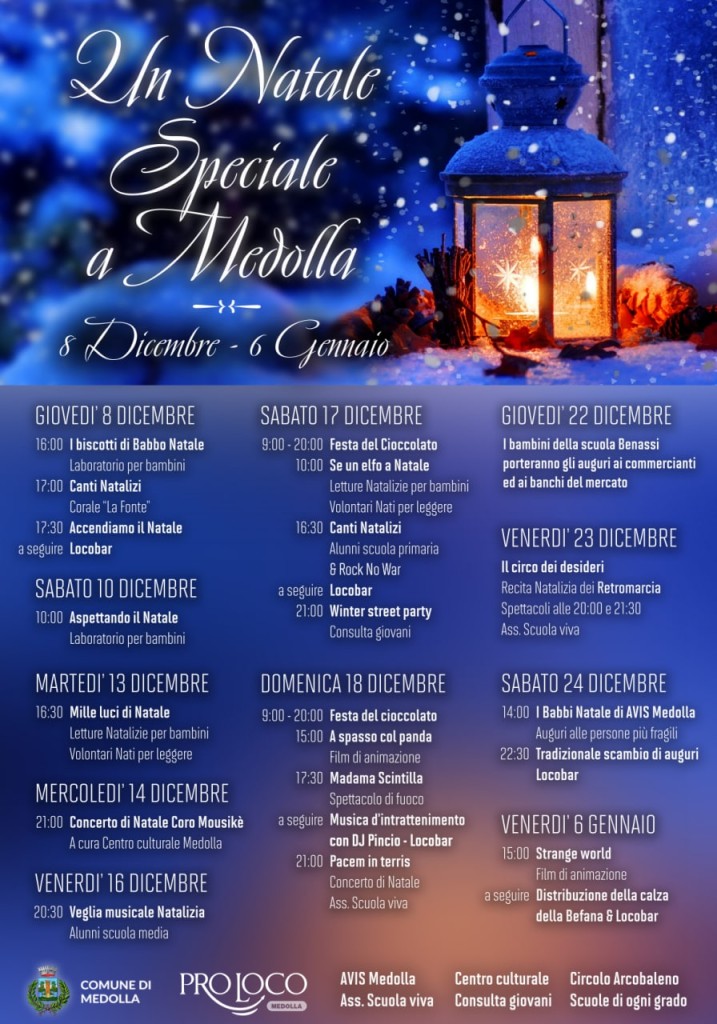 Dall'8 Dicembre al 6 Gennaio - Un Natale speciale a Medolla