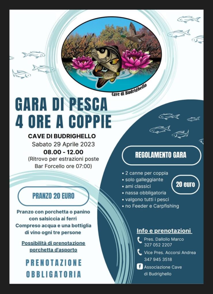 Sabato 29 Aprile a San Possidonio - Gara di Pesca