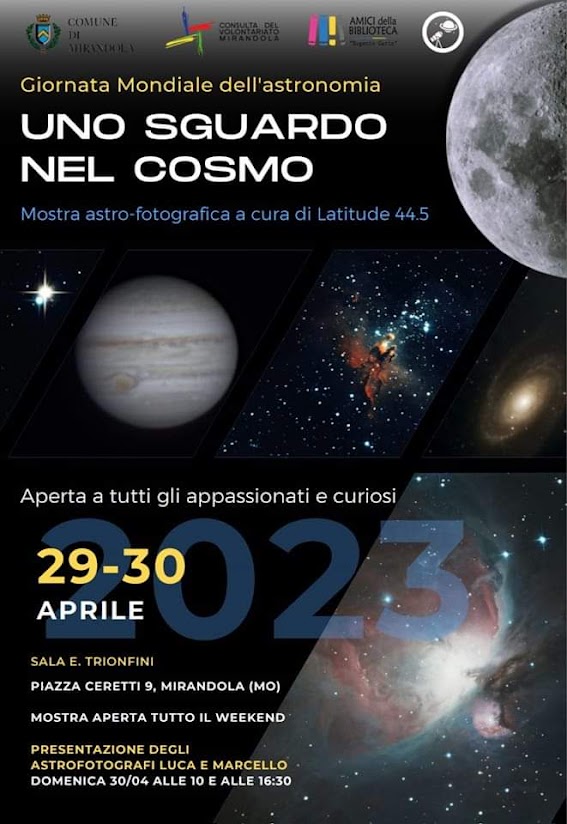 29/30 Aprile a Mirandola – Uno sguardo nel Cosmo