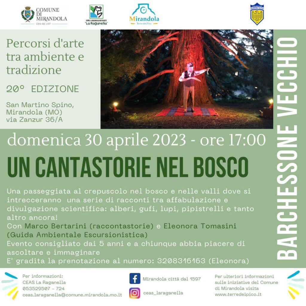 Domenica 30 Aprile a San Martino Spino - Un Cantastorie nel Bosco