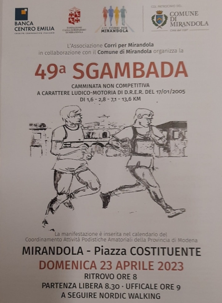 Domenica 23 Aprile a Mirandola – 49a Sgambada