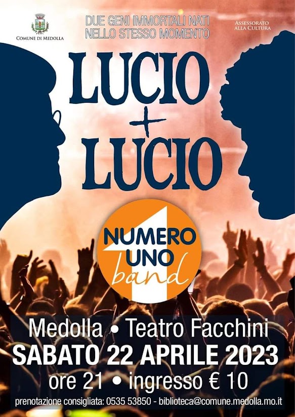 Sabato 22 Aprile a Medolla - Lucio + Lucio