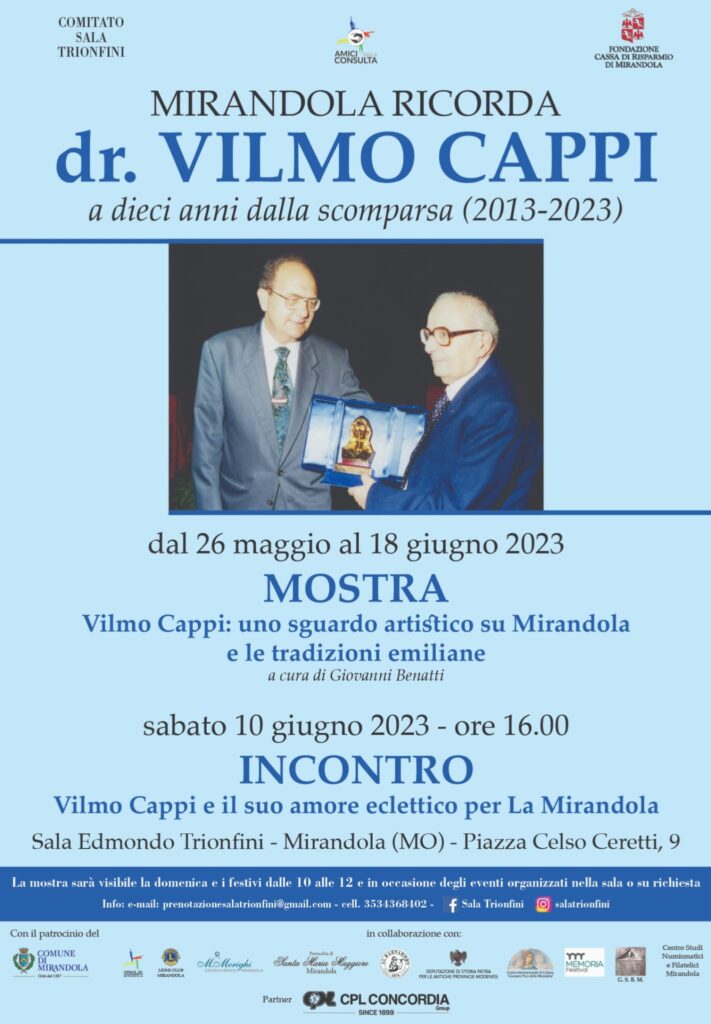 Dal 26 Maggio - Mirandola ricorda - Dr.Vilmo Cappi