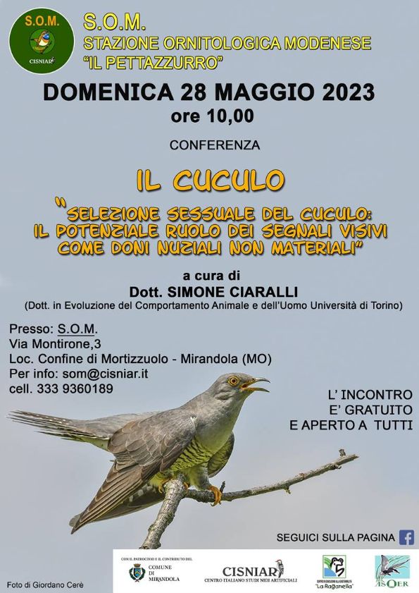 Domenica 28 Maggio – S.O.M.- Conferenza, "Il Cucolo"