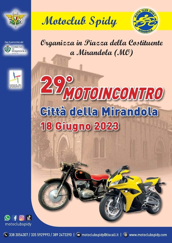 18 Giugno - 29° Motoincontro Città della Mirandola