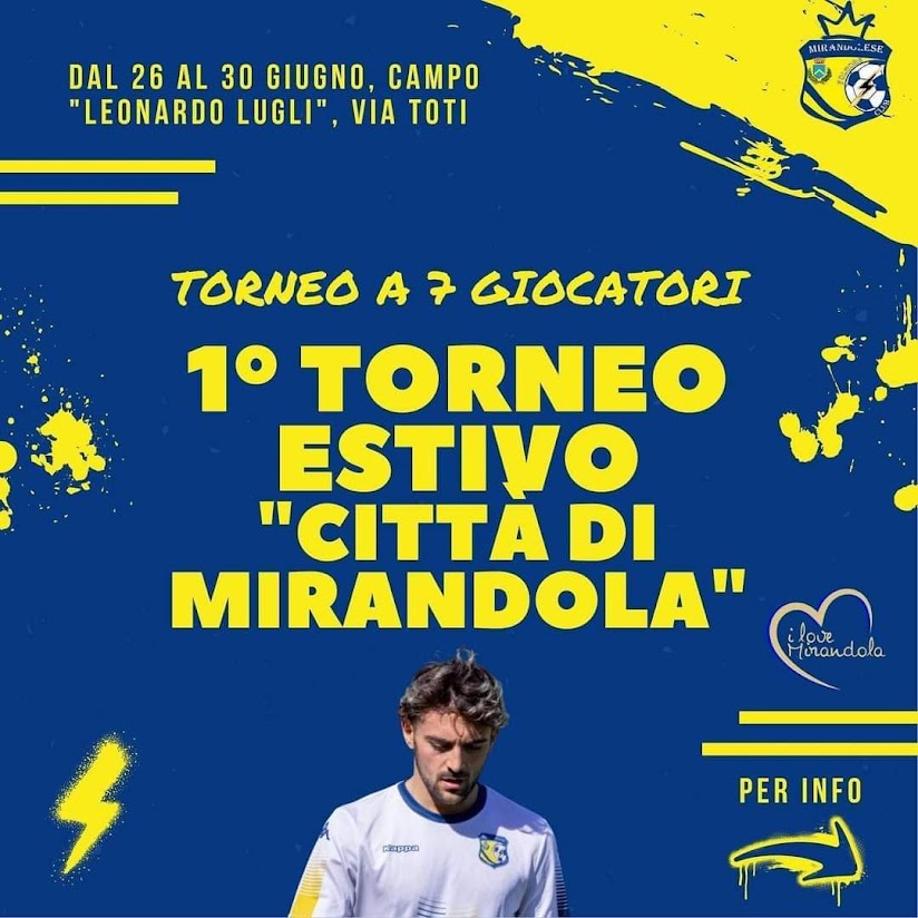 Dal 26 Giugno - 1°Torneo Estivo "Città di Mirandola"- Il regolamento