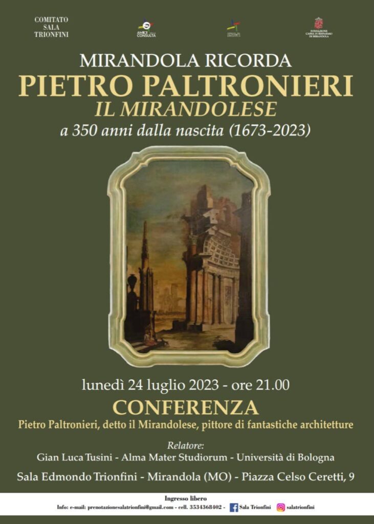 Lunedì 24 Luglio a Mirandola - Pietro Paltronieri "Il Mirandolese"