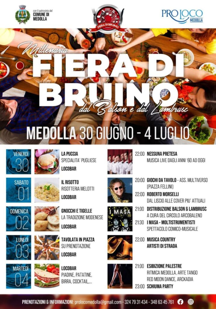 Dal 30 Giugno a Medolla - Millenaria Fiera di Bruino