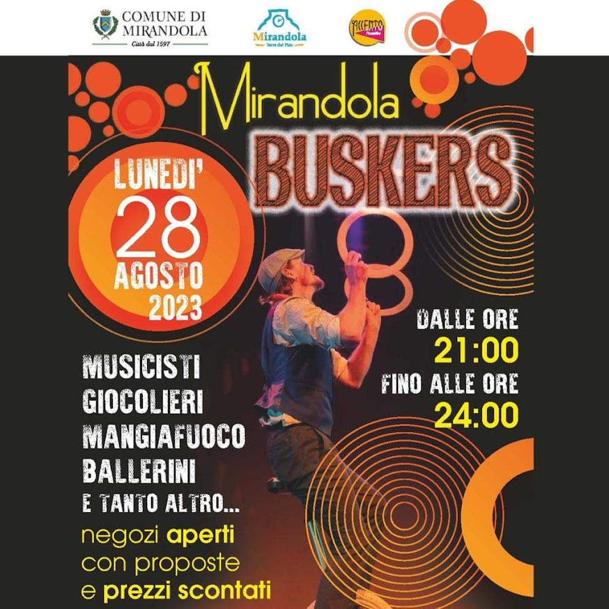 Lunedì 28 Agosto i Buskers a Mirandola