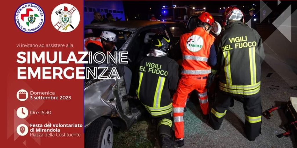 Domenica 3 Settembre a Mirandola - Simulazione emergenza