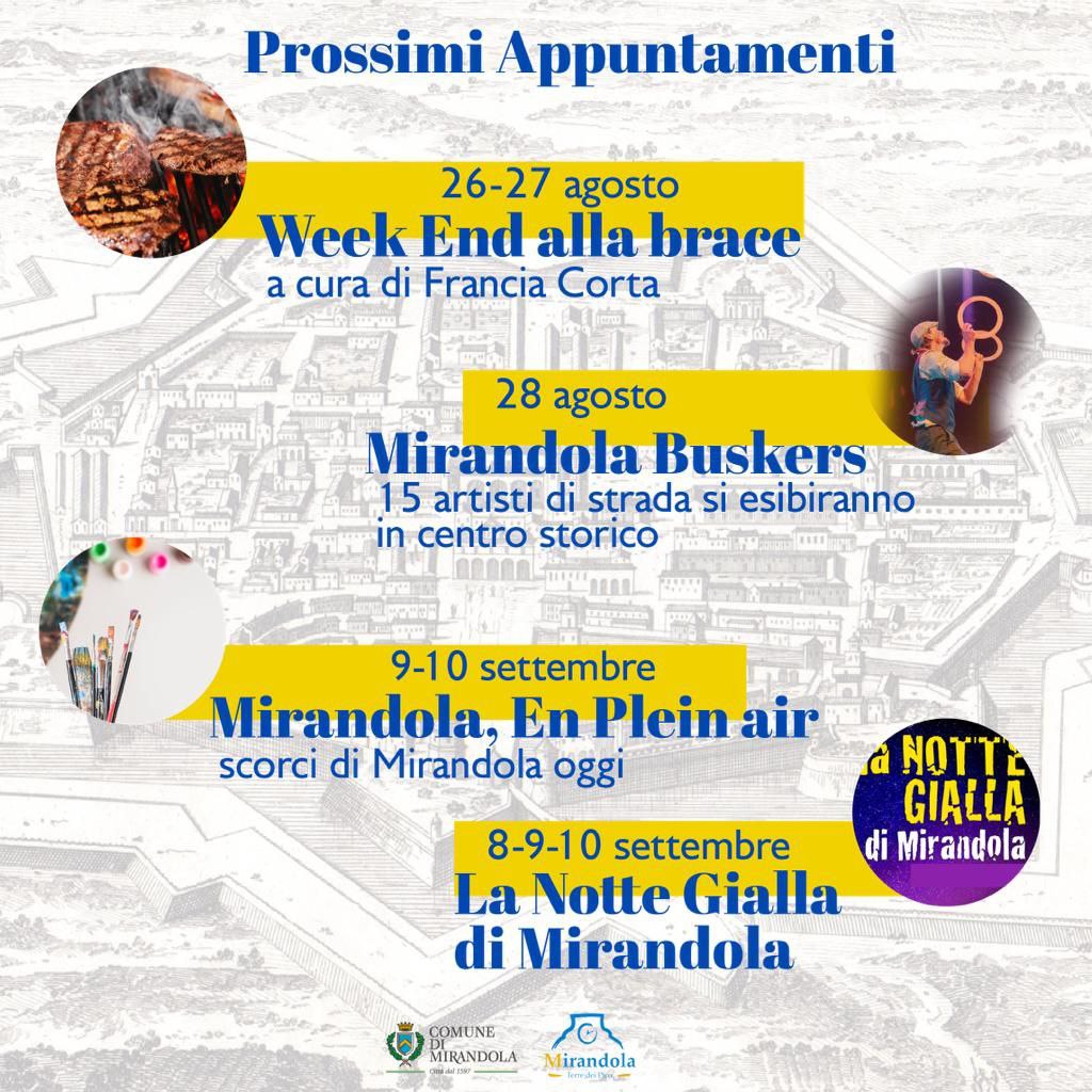 Dal 26 Agosto a Mirandola