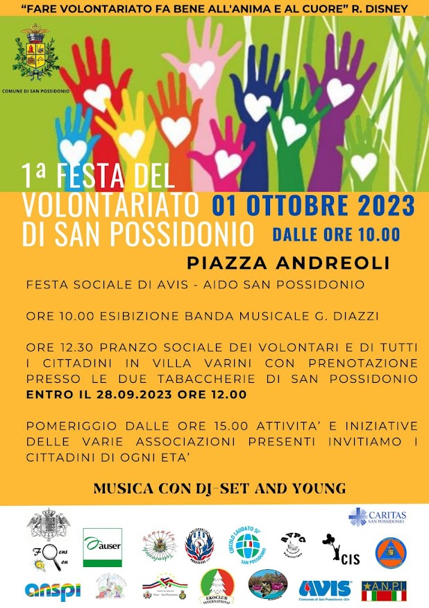 1 Ottobre a San Possidonio - 1a Festa del Volontariato