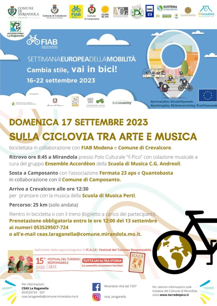 Domenica 17 Settembre - Sulla Ciclovia tra Arte e Musica