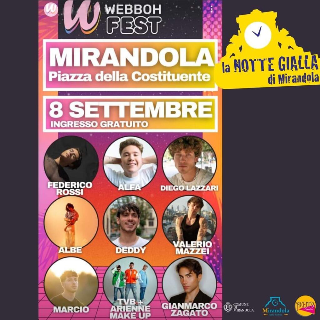 Questa sera a Mirandola - Webboh Fest