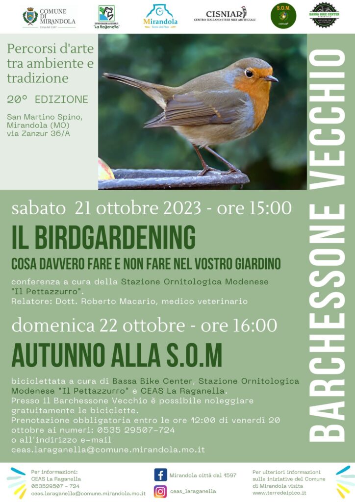 Sabato 21 e domenica 22 Ottobre - Il Birdgardening e Autunno alla S.O.M