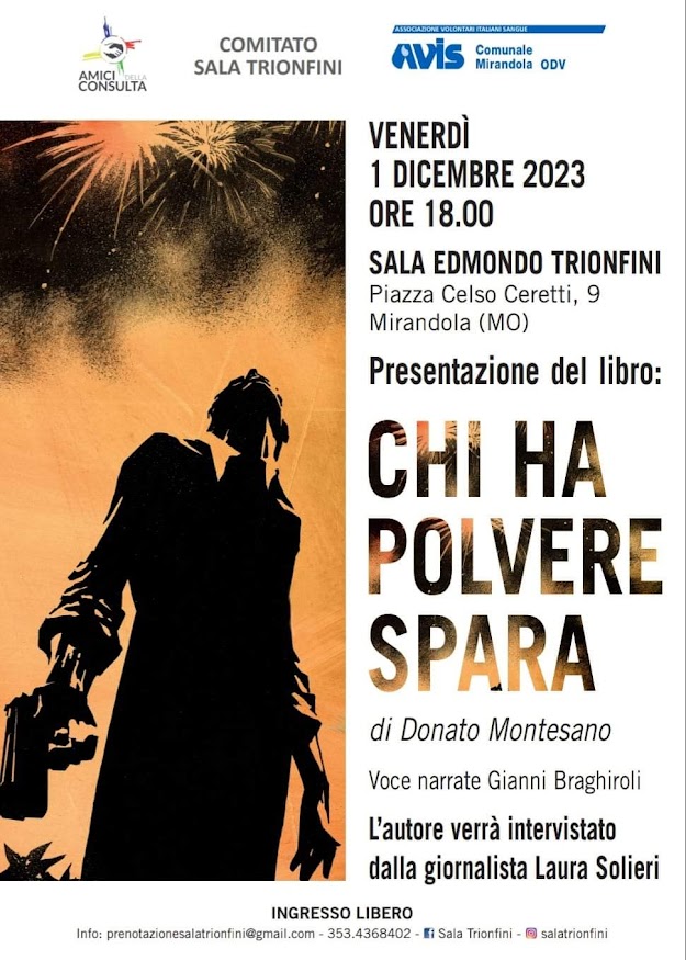 Venerdì 1°Dicembre a Mirandola – Presentazione del libro….