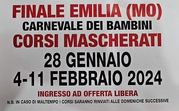 DAL 28 Gennaio a Finale - Carnevale dei Bambini - Corsi Mascherati