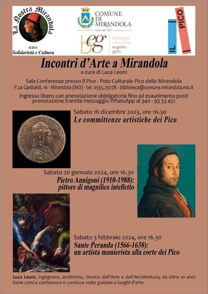 20 Gennaio - Incontri d'Arte a Mirandola