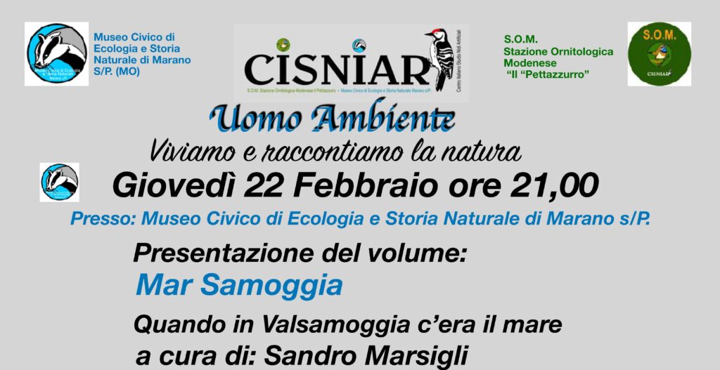 22 Febbraio a Marano sul Panaro - CISNIAR - Presentazione del volume....