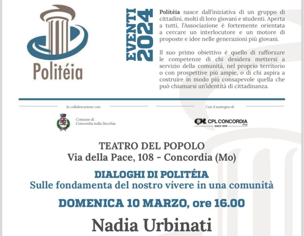 10 Marzo a Concordia - Dialoghi di Politeia - "L'ipocrisia virtuosa"